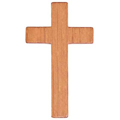 Cross Wooden Religious 24x42mm With 3.5mm Large Hole