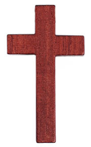 Cross Wooden Religious 24x42mm With 3.5mm Large Hole