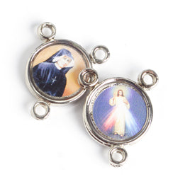 Medal With 3 Loops Divine Mercy / Saint Faustina