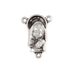 Religious Connector Antique Silver 22x10mm With 3 Rings Lead & Nickel Free
