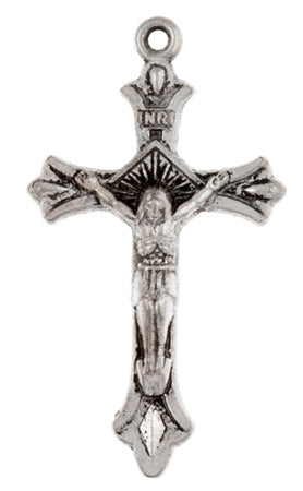 Religious Cross Antique Silver 44x24mm With Ring Lead & Nickel Free