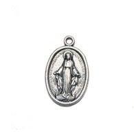 Religious Pendant Immaculate Nickel With Ring Oval 15x25mm