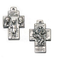 Religious Pendant St. Christ / Holy Family Nickel With Ring Small