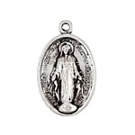 Religious Pendant Antique Silver 25x16mm With Ring Lead & Nickel Free