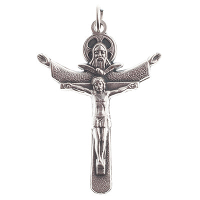 Religious Cross Nickel 43mm With Ring Trinity Cross Large