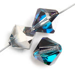 Preciosa Czech Crystal Bead Rondell 4mm 40pcs 451 69 302 Bermuda Blue