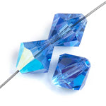 Preciosa Czech Crystal Bead Rondell 451 69 302 Sapphire Aurora Borealis