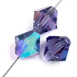 Preciosa Czech Crystal Bead Rondell 451 69 302 Tanzanite Aurora Borealis