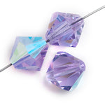 Preciosa Czech Crystal Bead Rondell 451 69 302 Violet Aurora Borealis