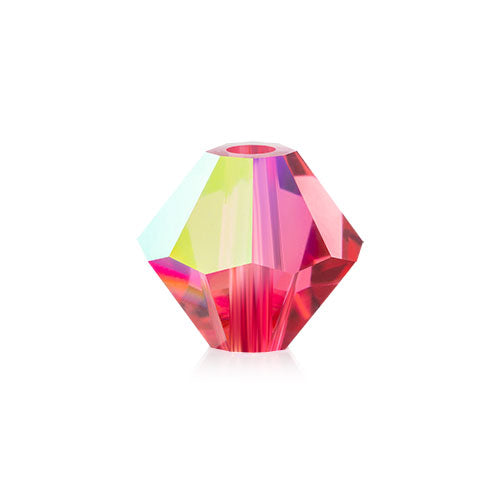 Preciosa Czech Crystal Bead Rondell 451 69 302 Indian Pink Aurora Borealis