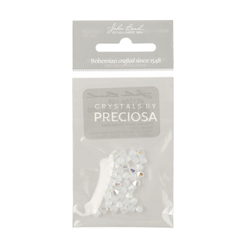Preciosa Czech Crystal Bead Rondell 451 69 302 White Opal Glitter