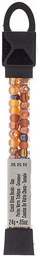 Czech Seed Beads Approx 24g Vial 2/0 - Brown Shades