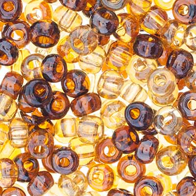 Czech Seed Beads Approx 24g Vial 2/0 - Brown Shades
