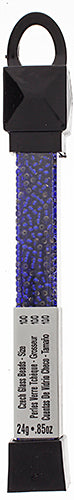 Czech Seed Beads Approx 24g Vial 10/0 - Blue Shades