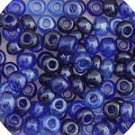 Czech Seedbead Approx 22g Vial 2/0 - Blue Shades
