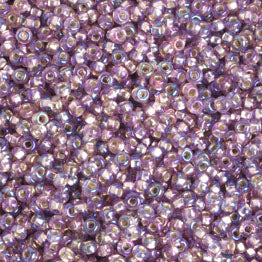 Czech Seed Beads 10/0 Silver Lined - Purple Shades