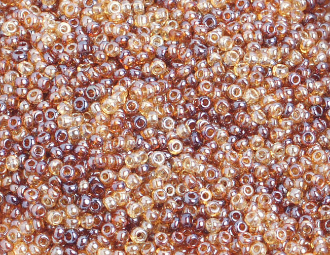 Czech Seed Beads 10/0 Transparent - Multi Shades