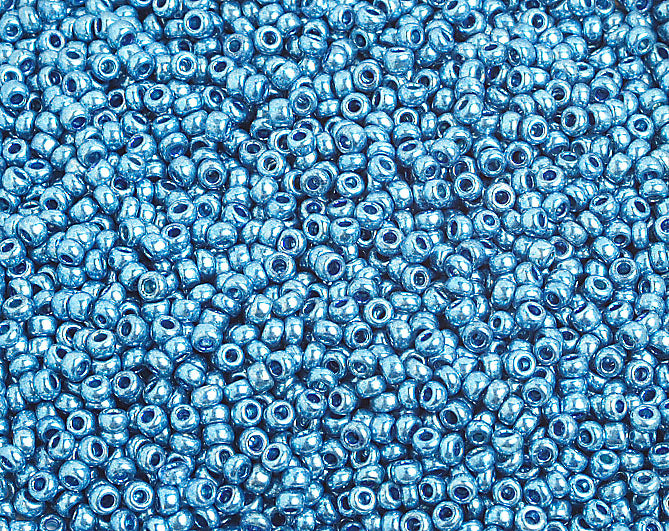 Czech Seed Beads 10/0 Metallic Green/Blue Shades