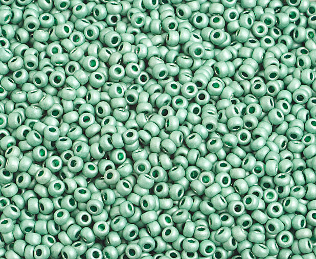 Czech Seed Beads 10/0 Metallic Green/Blue Shades