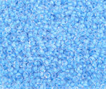 Czech Seed Beads 10/0 Color Lined Blue Shades