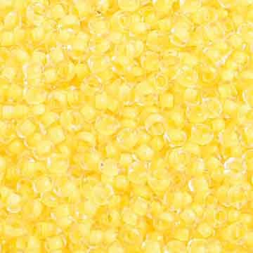 Czech Seed Beads 10/0 Color Lined Yellow/Orange Shades