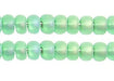 Czech Seed Bead / Pony Beads 6/0 Silver Lined Green Shades