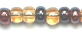 Czech Seed Bead / Pony Beads 6/0 Transparent Brown Shades