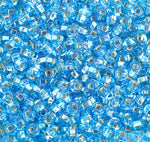 Czech Seed Bead / Pony Beads 6/0 Silver Lined Blue Shades