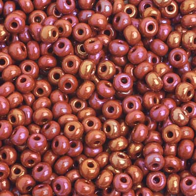 Czech Seed Bead / Pony Beads 6/0 Opaque Red Shades