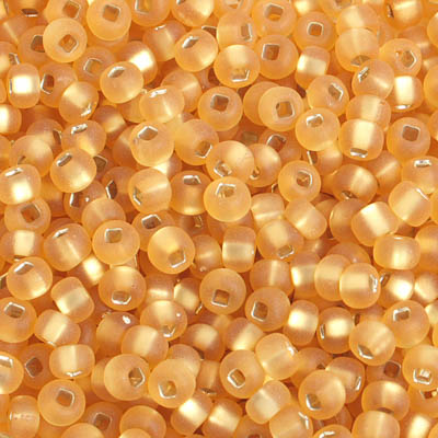 Czech Seed Bead / Pony Beads 6/0 Silver Lined Yellow/Orange Shades
