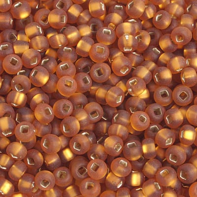 Czech Seed Bead / Pony Beads 6/0 Silver Lined Brown Shades