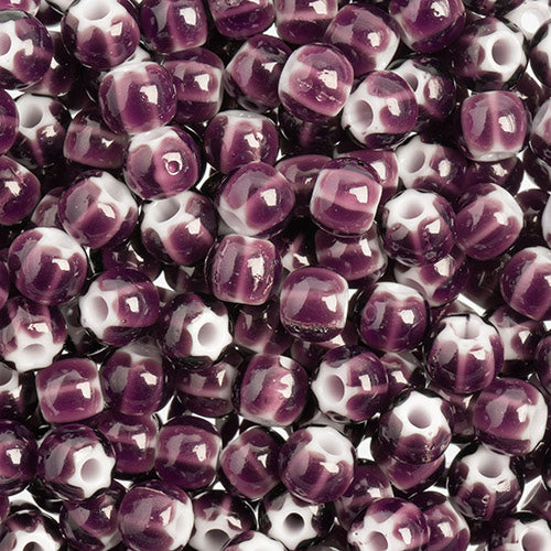 Czech Seed Beads 2/0 Cornelian White Star