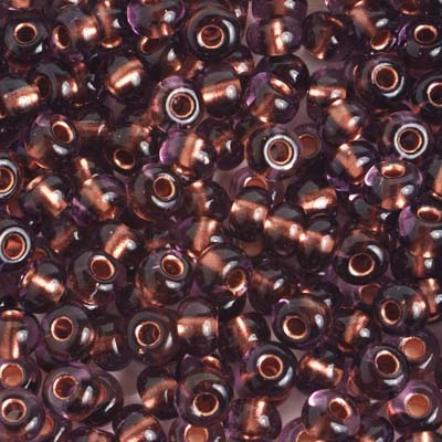 Czech Seed Beads 2/0 Color Lined Purple Shades