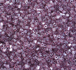 Czech Seed Beads 10/0 2-cut Light Amethyst Luster Strung