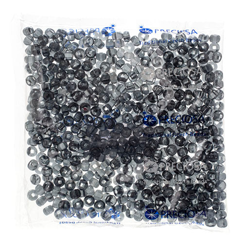 Czech Seed Beads 32/0 Transparent Grey Square Hole