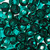 Czech Seed Beads 32/0 Transparent Teal Square Hole