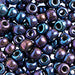 Czech Seed Beads 32/0 Opaque Black/Navy Iris