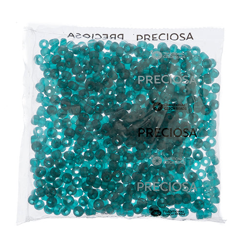 Czech Seed Beads 32/0 Transparent Teal Matte 