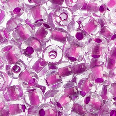 Czech Seed Beads 32/0 Crystal Color Lined