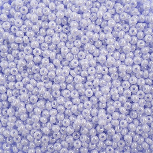 Czech Seed Beads 11/0 Opaque Natural Lilac Luster
