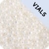 Czech Seed Beads 11/0 Vial Opaque White AB apx 24g