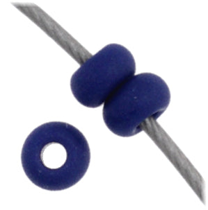 Czech Seed Beads 11/0 Opaque Navy Blue Matte Approx. 24g