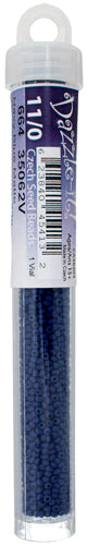 Czech Seed Beads 11/0 Opaque Navy Blue Matte Approx. 24g