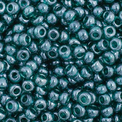 Czech Seed Beads 11/0 Transparent Teal Luster