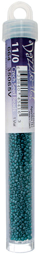 Czech Seed Beads 11/0 Approx. 23g Vial Transparent Teal Luster