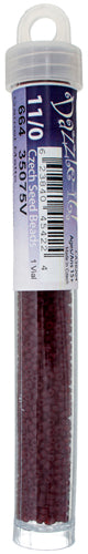 Czech Seed Beads 11/0 Transparent Garnet Matte Approx. 23g