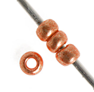 Czech Seed Beads 11/0 Metallic Light Copper Terra