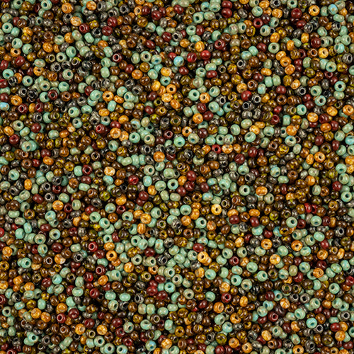 Czech Seed Bead 11/0 Opaque Travertine Mix
