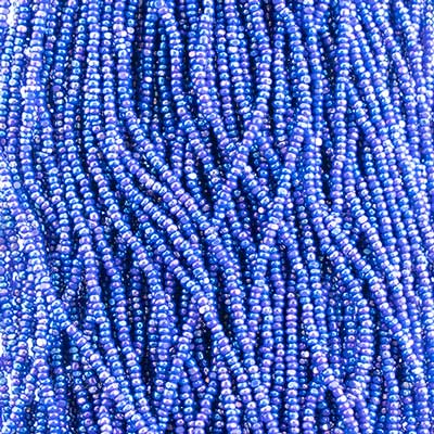 Czech Seed Beads 13/0 Cut Opaque Aurora Borealis Strung