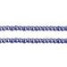 Czech Seed Beads 8/0 Cut Opaque Blue Luster Strung